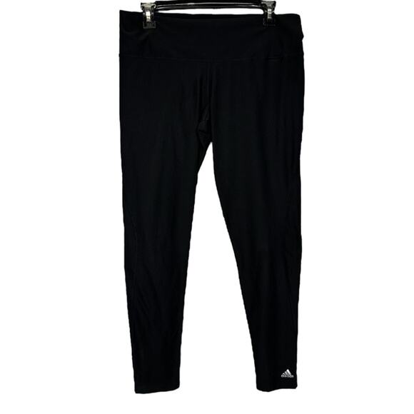 Adidas Climalite Black Mid Rise Cropped Leggings Size‎ L - Picture 1 of 11